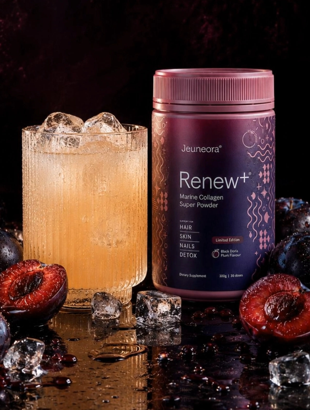 Renew+ Marine Collagen Powder - Limited Edition Black Doris Plum